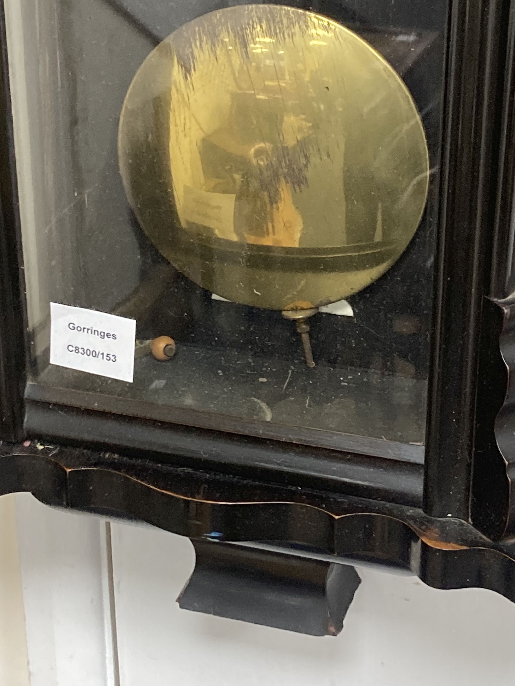 A 19th century ebonised Vienna regulator wall clock, height 94cm